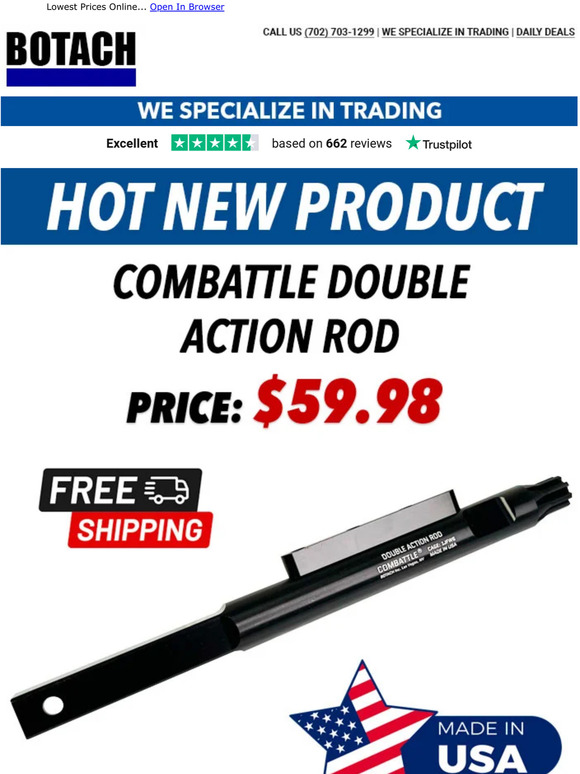 Botach Tactical Hot New Product! COMBATTLE Double Action Rod Milled