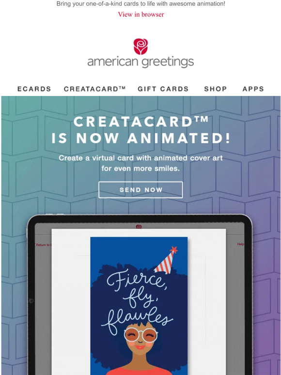 American Greetings eCards —, check out our animated Creatacards! 🤩
