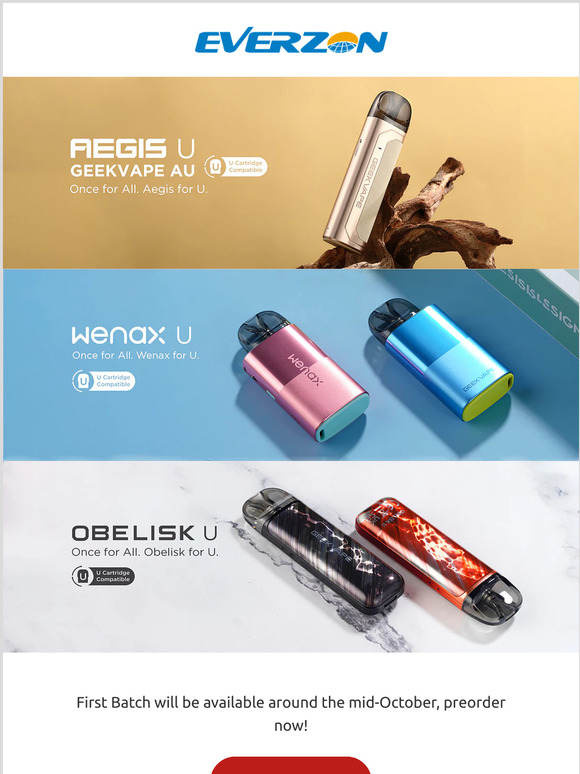 New! Geekvape Obelisk U Pod Kit~Geekvape Wenax U Pod Kit~Geekvape AU(Aegis U) Pod Kit~