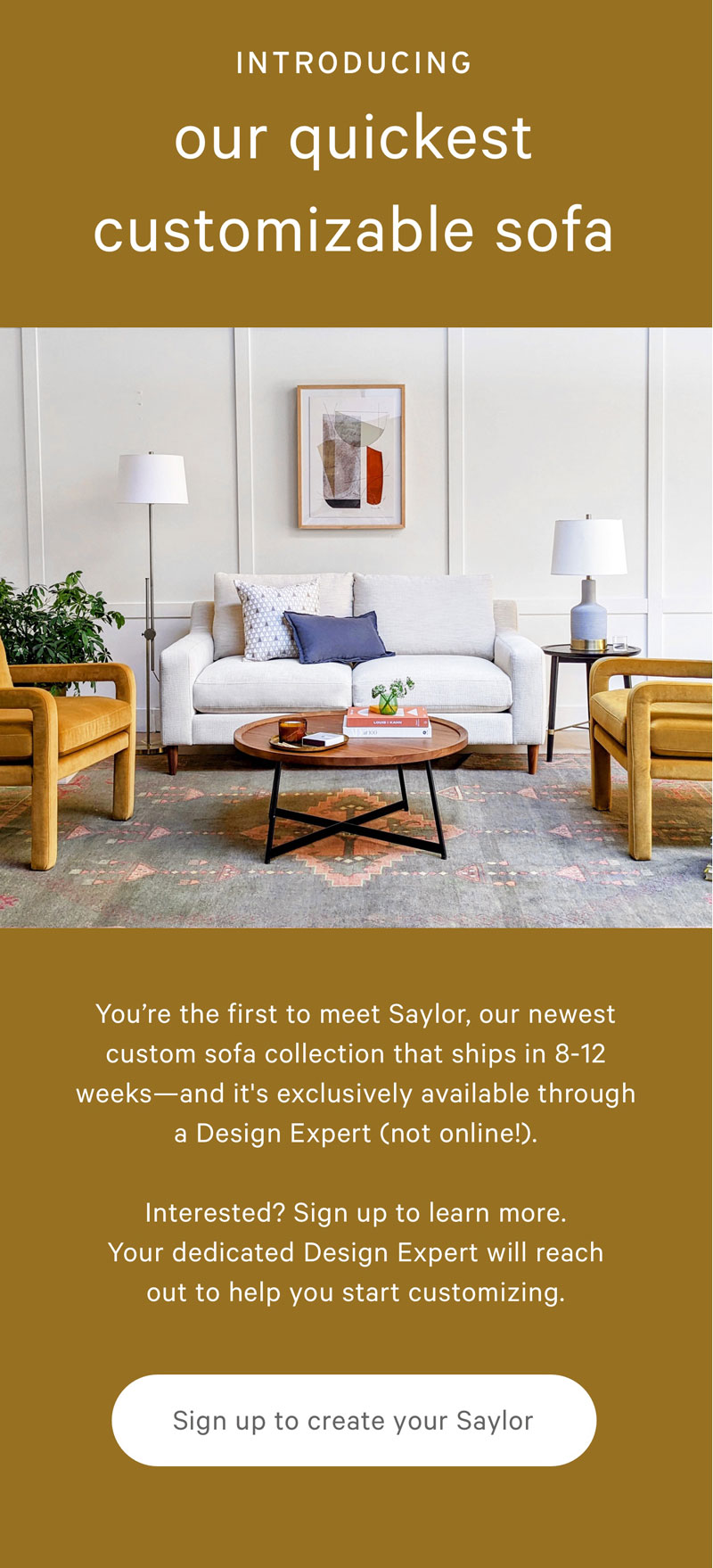 Interior Define THIS NEW SOFA SHIPS IN 812 WEEKS Milled