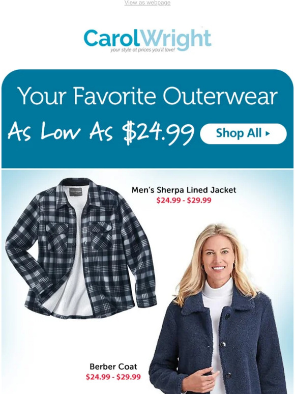 Dr. Leonard's Healthcare/Carol Wright Gifts Your Favorite Outerwear as low as 24.99 Milled