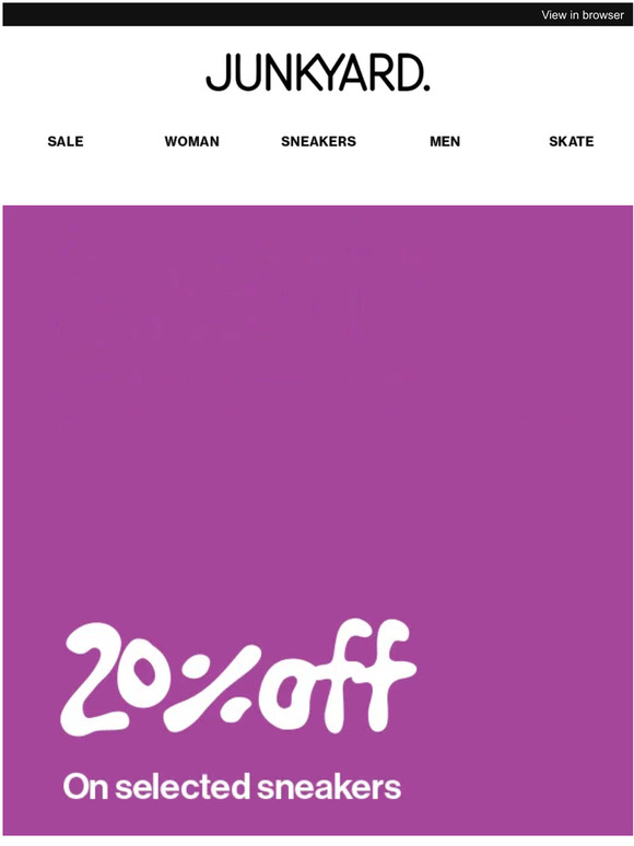 Get 20% off selected sneakers!