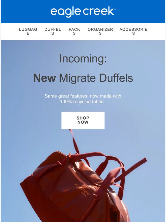 🛬  Just Landed: New Migrate Duffels