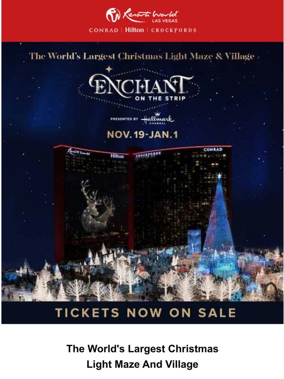 Resorts World Enchant The World's Largest Christmas Light Maze and
