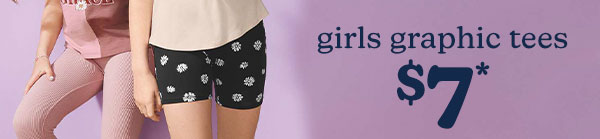 girls graphic tees $7*.