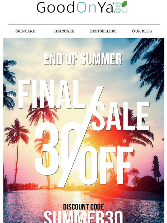 Final Summer Sale Starts Now ☀️