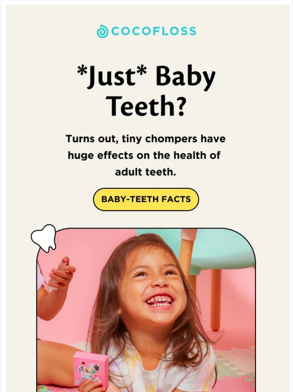Cocofloss FACT Baby teeth matter 🦷👶 Milled