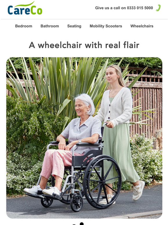 CareCo The all new Optima Self Propelled Wheelchair Milled