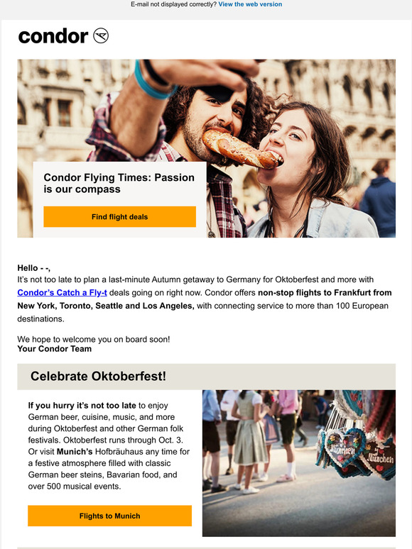 ✈Say Prost! to Last Minute Deals and Celebrate Oktoberfest.