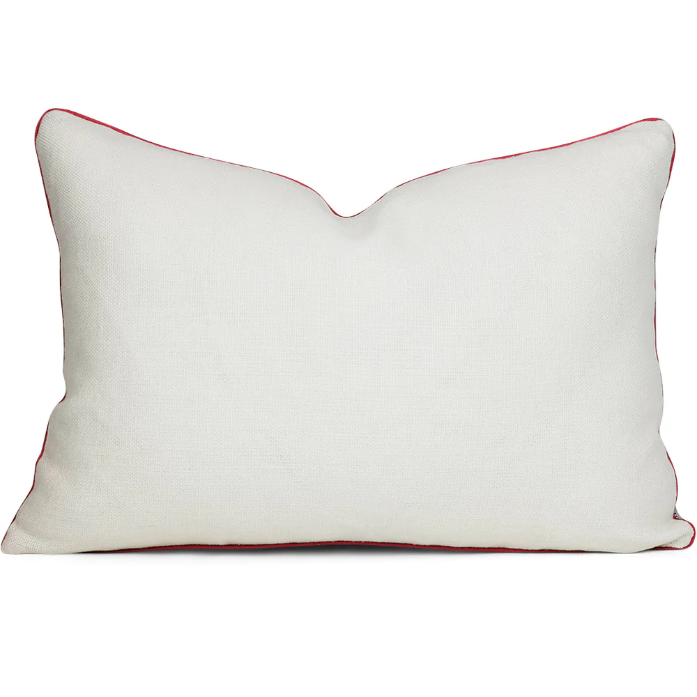 Image of Solid Linen w Silk Piping