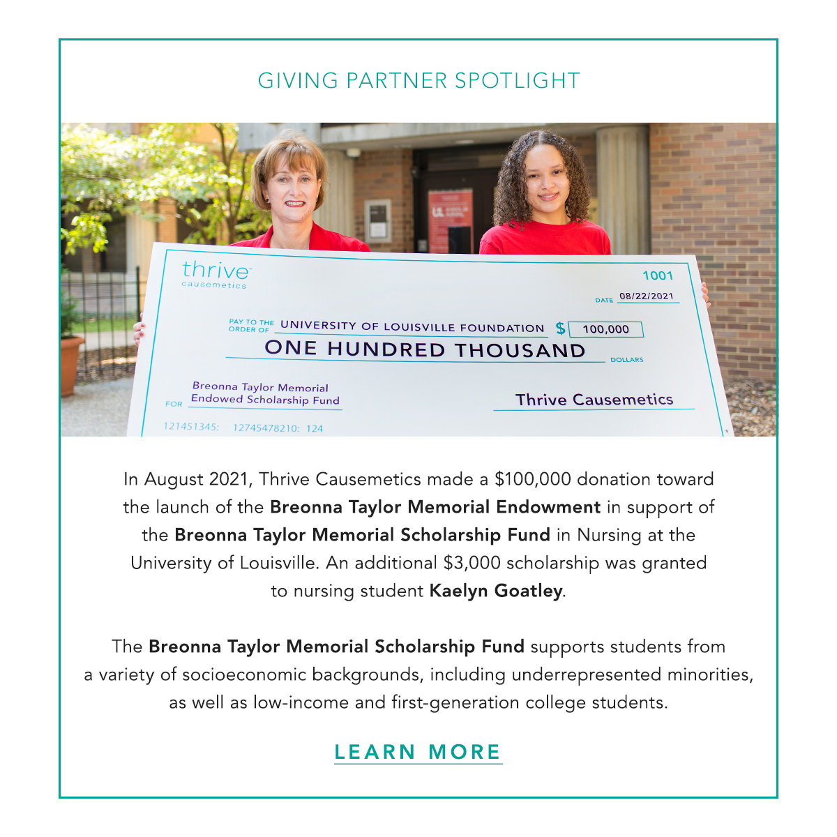 Breonna Taylor Memorial Scholarship Fund