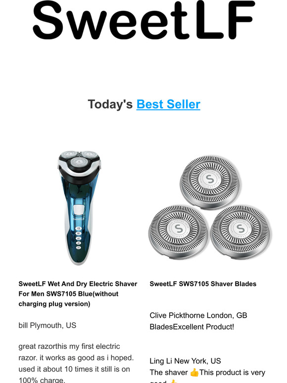 SweetLF SWS7105 Shaver Blue(the lowest price), for 24 hours