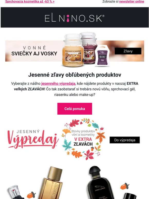 🍂 Jesenný výpredaj = ZĽAVY na stovky produktov!