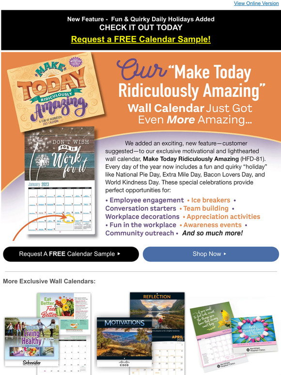 Positive Promotions: Request A FREE Make Today Ridiculously Amazing