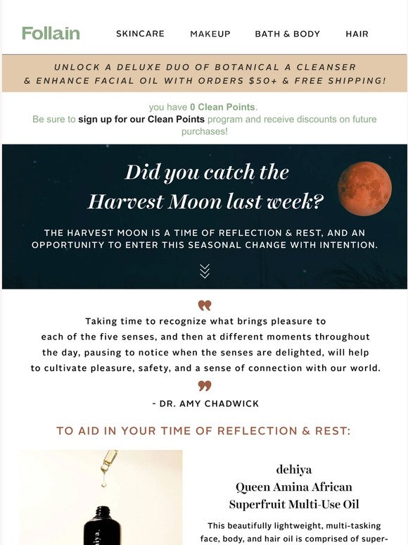 Harvest Moon: a time for reflection & rest