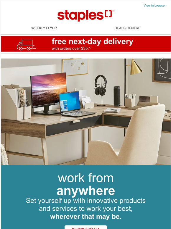 Staples Canada Work from anywhere Save up to 200 on laptops Milled