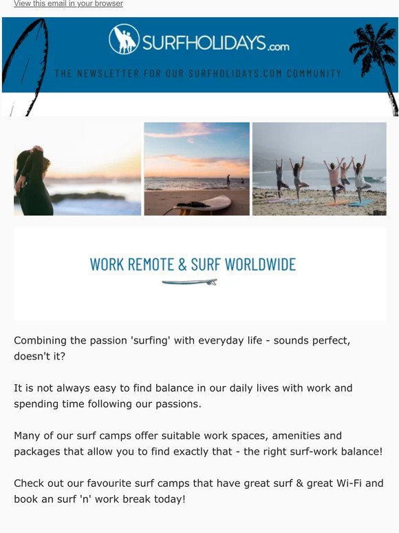 Work Remote & Surf Worldwide