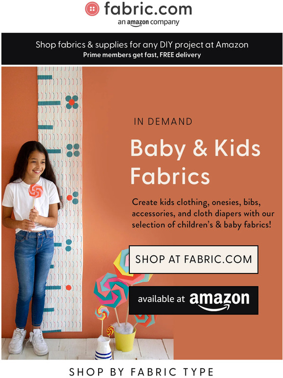 👪 Shop the latest Baby and Kids Fabric 👪