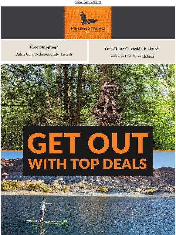 We've got DEALS! Up to 30% off select hunting, fishing & outdoor gear