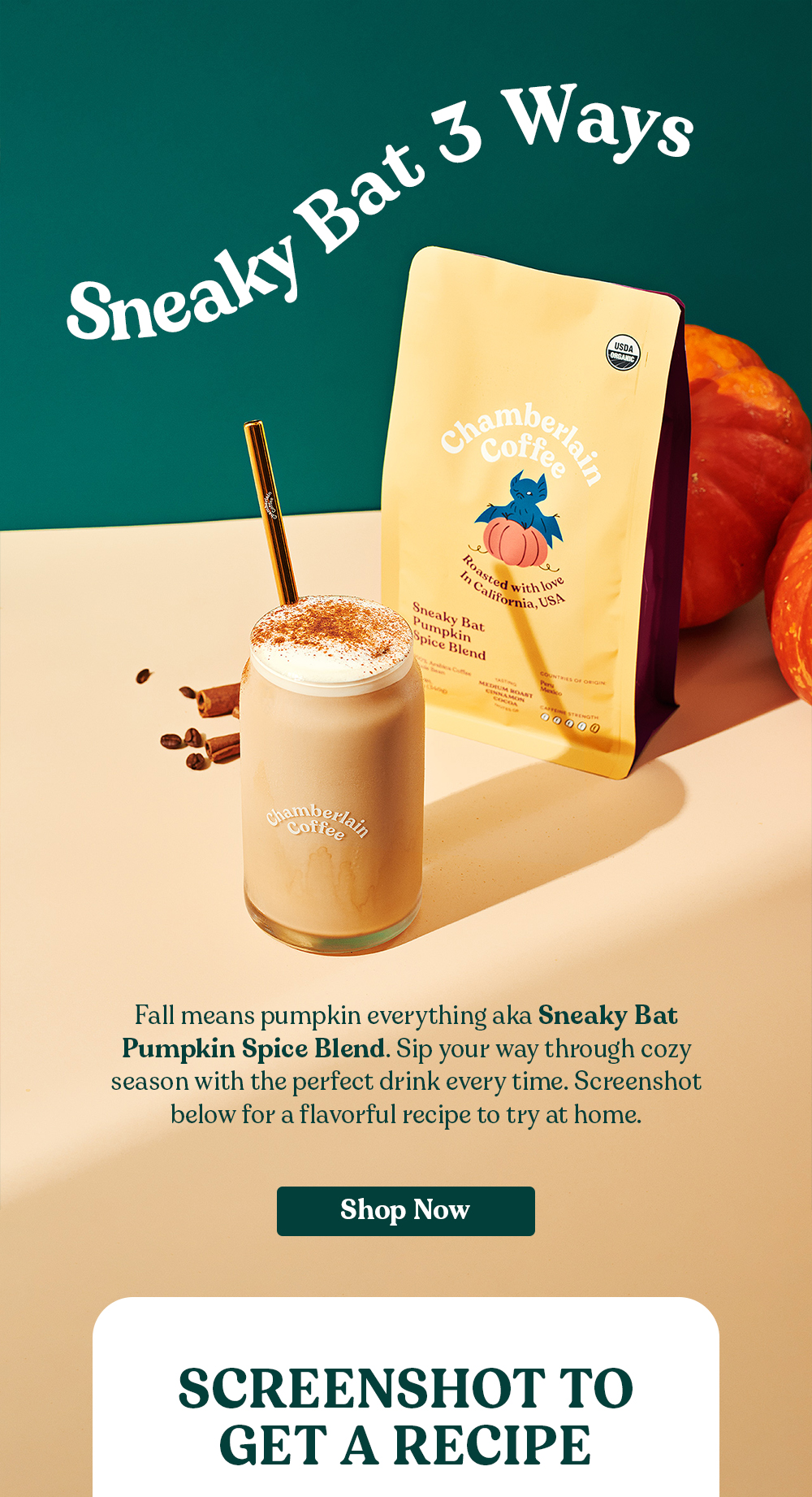 Chamberlain Coffee pumpkin coffee at home🍂 Milled