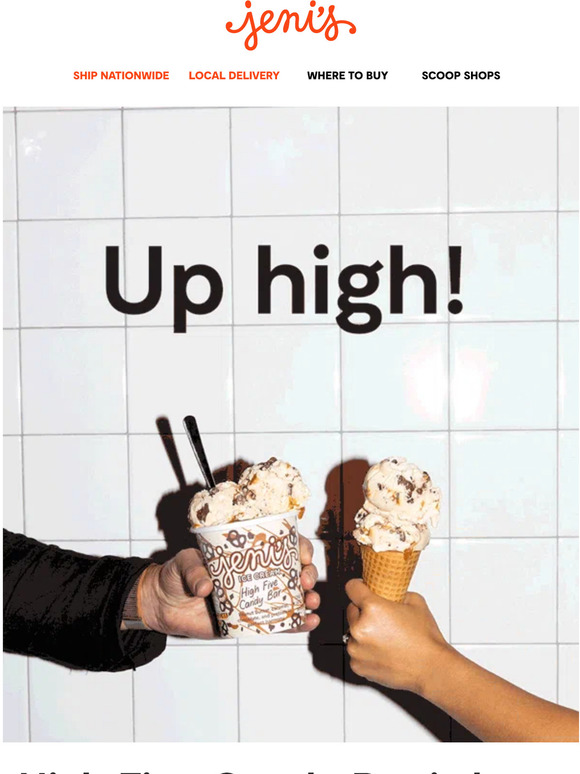 Jeni's Ice Creams High Five Candy Bar is back! Milled