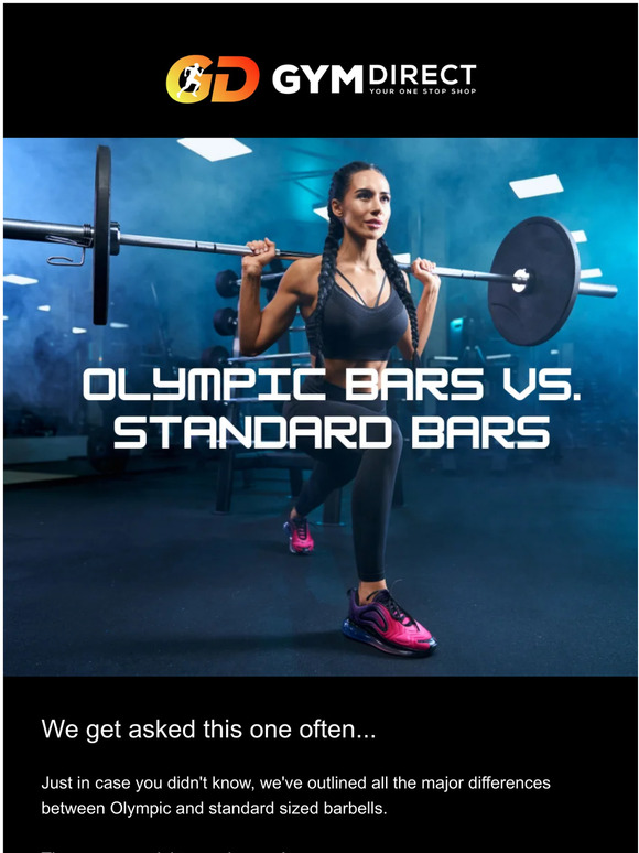 Gym Direct Olympic vs. Standard Barbells. Which size should you buy? Milled