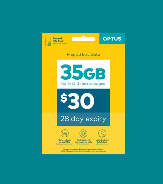  Optus $30 SIM $15. Save $15. 