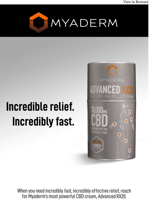 Incredibly Fast Pain Relief - Advanced RX20 With 10,000 mg Of CBD