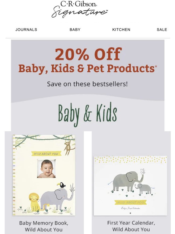 Don't Miss 20% Off Baby, Kids & Pets Products!