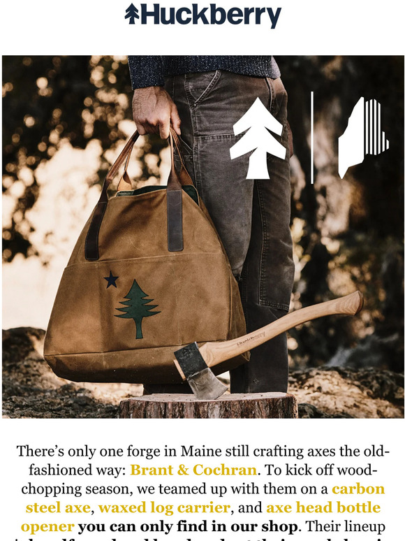 Huckberry Axes in Maine Milled