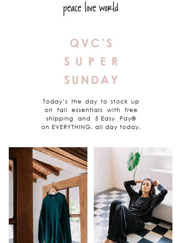 shop QVC's Super Sunday sale