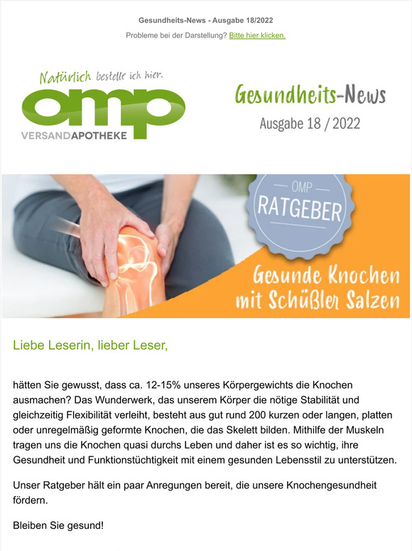 Gesunde Knochen mit Schüßler Salzen