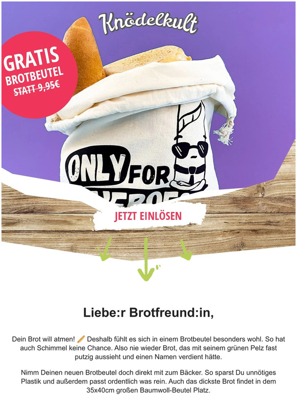 Nicht verpassen: Gratis Brotbeutel für Dich 🍞✨