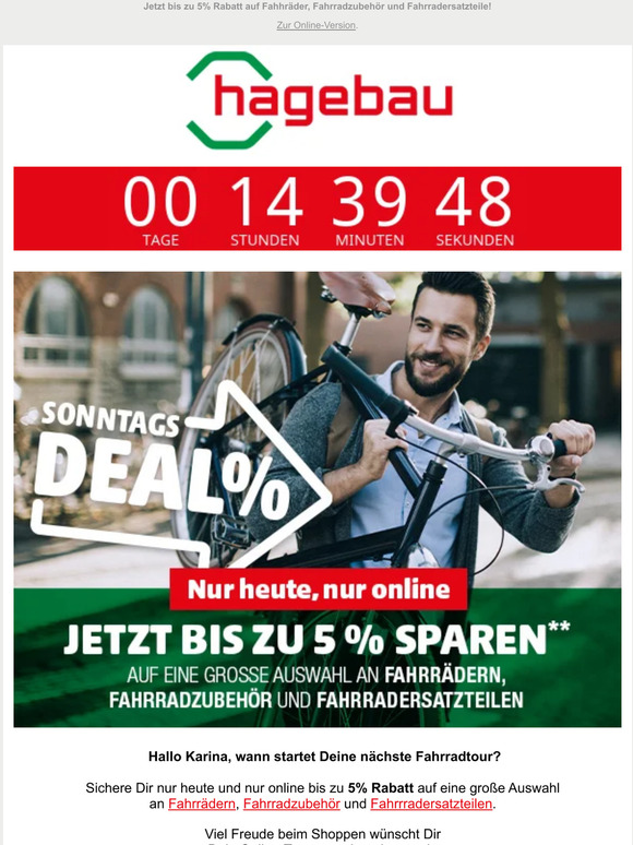 hagebau.de Spare heute rund ums Fahrrad! Milled
