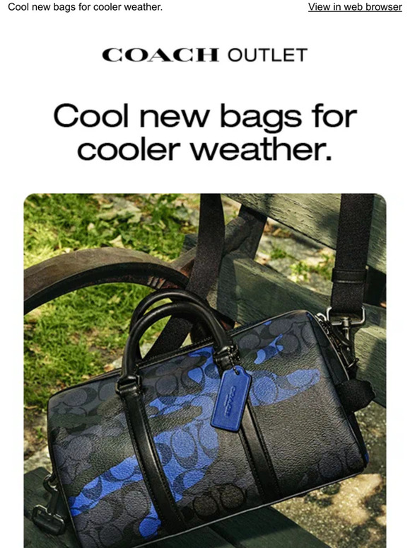 Coach Outlet Men's Crossbodies Have Arrived Milled