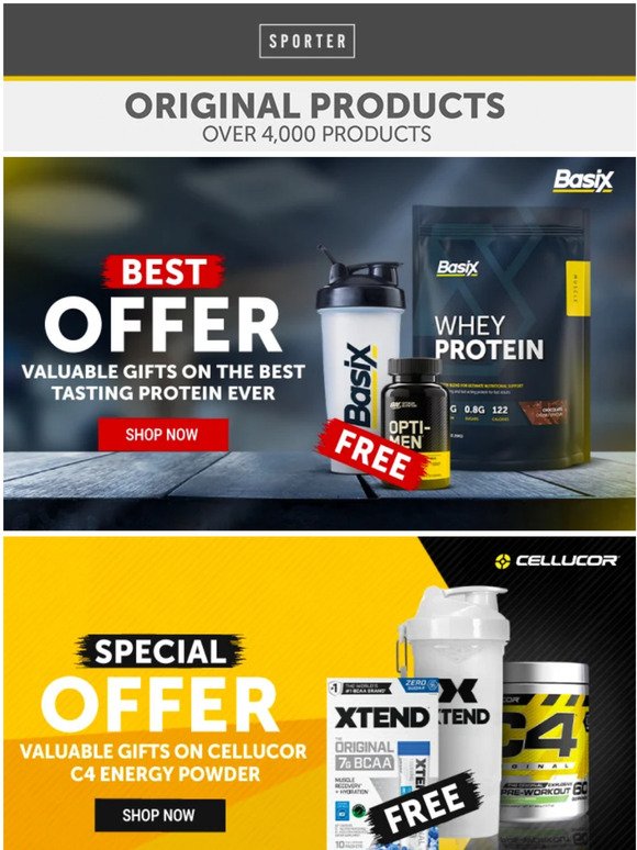 💪 Buy 1 Get 1 FREE Offers on Cellucor C4, Muscletech Proteins & More