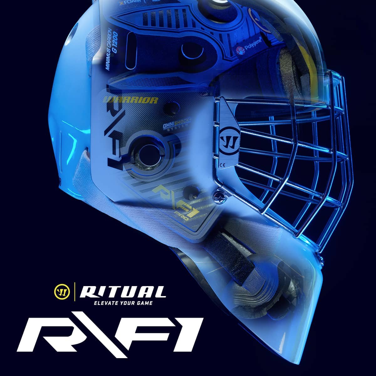 Warrior Ritual R/F1 Junior Certified Straight Bar Goalie Mask