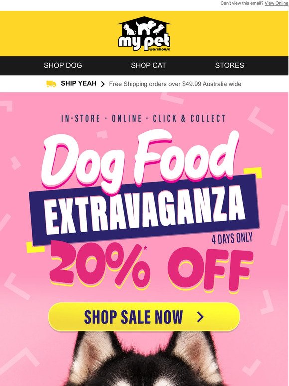 , It's a dog food extravaganza!
