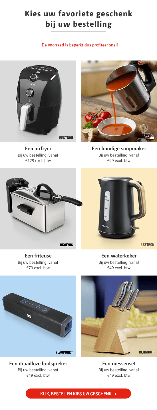 Keuze uit 6 geschenken