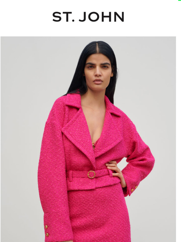 St John Knits Discover Fall's Hottest Hues Milled