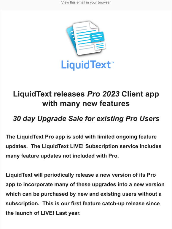 Liquid Text 2.0 Major LiquidText Pro Upgrade & 30 day sale Milled