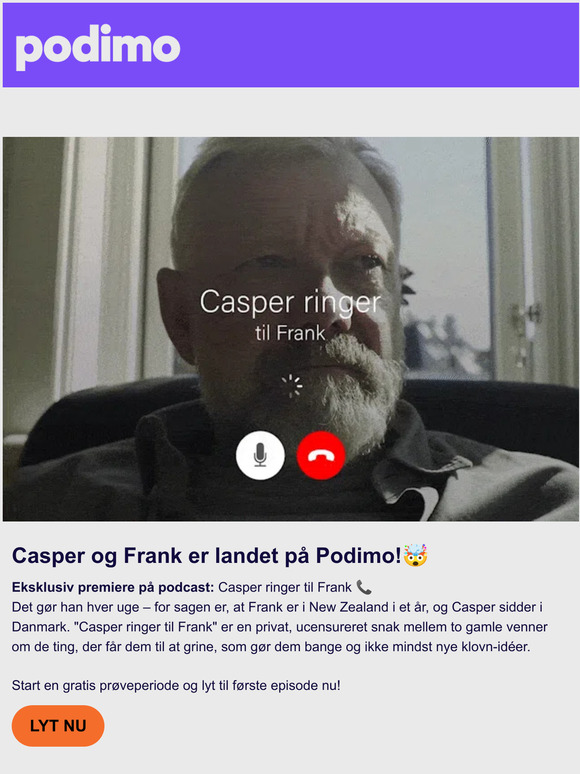Casper Christensen og Frank Hvam klar med ny eksklusiv podcast 🤩💜
