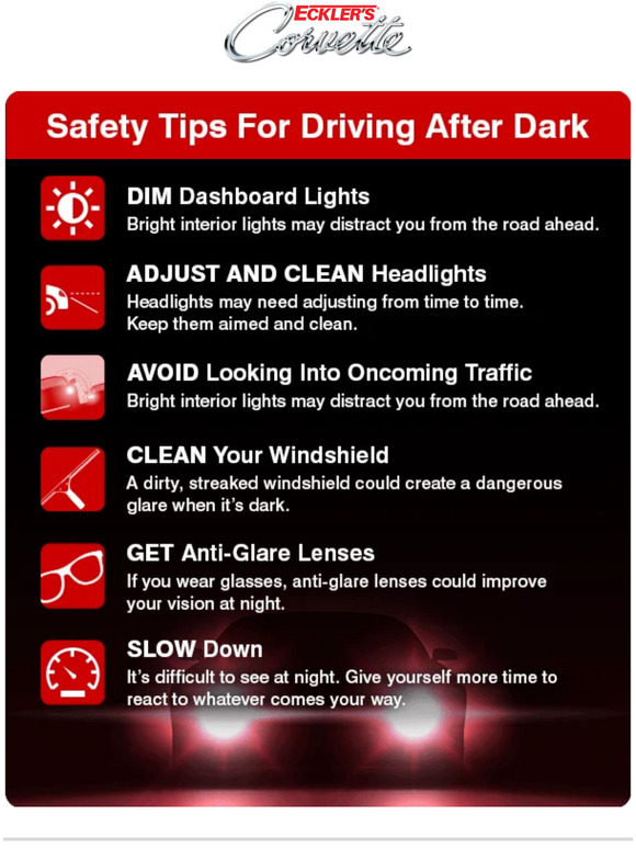 rickscamaros.com: Safety Tips for Driving After Dark | Milled