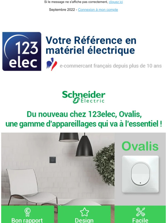 Découvrez avec 123elec toute la nouvelle gamme d'appareillages Ovalis !