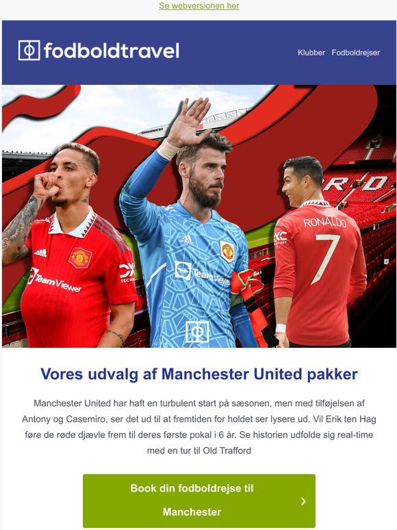 Gode tilbud på fodboldrejser til Manchester United