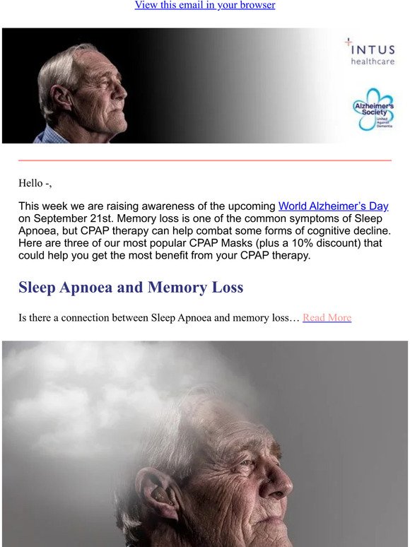 Sleep Apnoea and Memory Loss. Plus, 10% Off masks from ResMed, Philips and Tap PAP