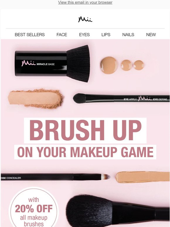 Quick! Enjoy 20% off makeup brushes 🎁