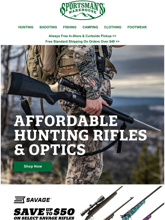 Sportsman's Warehouse Affordable Hunting Rifles & Optics Milled
