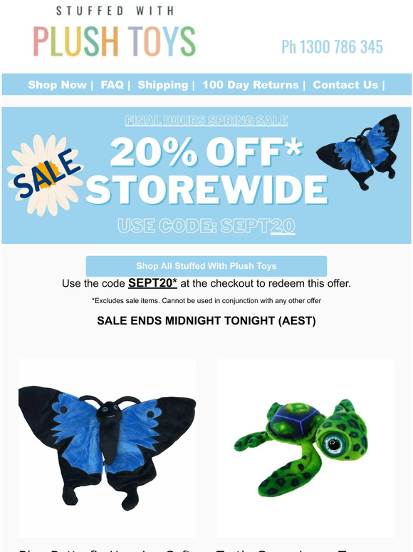 FINAL HOURS: 20% OFF* STOREWIDE  🤑