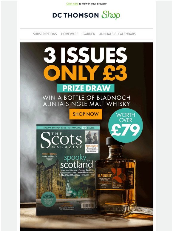 Whisky prize draw with The Scots Magazine